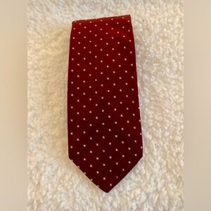 Saddle Club Classic Burgundy & Gold Square Dot Tie